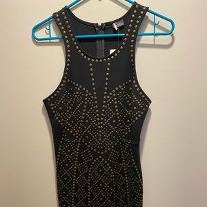 Black mini dress with studs. New with tags. Size M